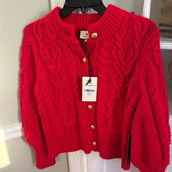Tuckernuck Sweaters - Tuckernuck Red Collette Cardigan